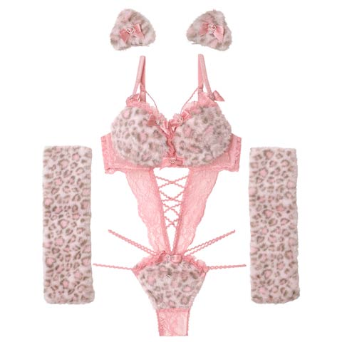 9/19新作!【明日花キララプロデュース/WhipBunny】 レオパードラブリーキャットランジェリー[推し][人気](レオパードピンク-S)