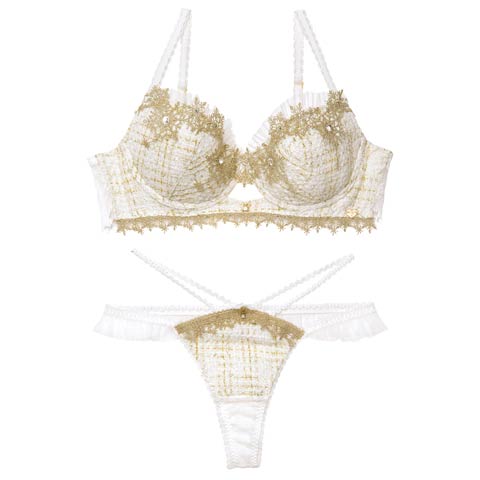 11/21新作!【Tバック】【明日花キララプロデュース/WhipBunny】Luxury Snow Tweed Bra&T-back / ラグジュアリースノーツイードブラ＆Tバック[推し](スノーホワイト-B65/ショーツM)