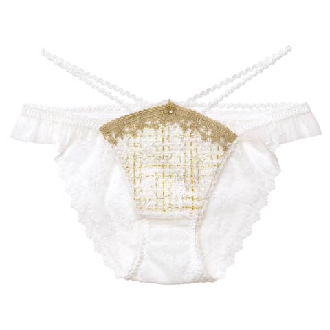 11/21新作!【明日花キララプロデュース/WhipBunny】Luxury Snow Tweed Shorts / ラグジュアリースノーツイードショーツ(スノーホワイト/フルバック-M)