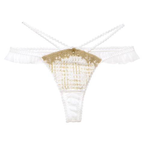 11/21新作!【明日花キララプロデュース/WhipBunny】Luxury Snow Tweed Shorts / ラグジュアリースノーツイードショーツ(スノーホワイト/Tバック-M)