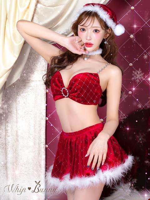 11/7新作!【明日花キララプロデュース/WhipBunny】Jewelry Velour Ribbon Santa Costume / ジュエリーベロアリボンサンタコスチューム