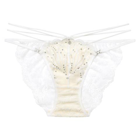 1/30新作!【明日花キララプロデュース/WhipBunny】Elegant Arch Corsage Shorts/ エレガントアーチコサージュショーツ[推し](ホワイトマグノリア/フルバック-M)