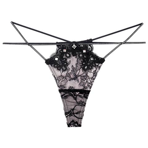 4/17新作!【明日花キララプロデュース/WhipBunny】Luxury Bijou Studs Shorts / ラグジュアリービジュースタッズショーツ(レースブラック/Tバック-M)