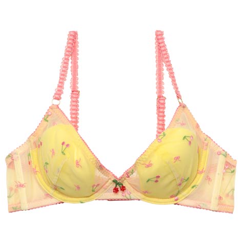 10/16新作!【Alisa Uenoプロデュース/awgu】CHERRY Series ブラジャー(イエロー-Sサイズ)
