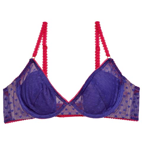 10/16新作!【Alisa Uenoプロデュース/awgu】HEART Series ブラジャー(ネイビー-Sサイズ)