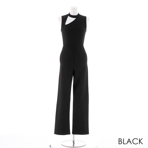 Decollete Cut Out Jumpsuit(ブラック-Sサイズ)