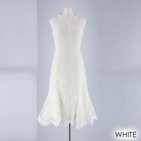 【GRACIANA】Gorgeous All Lace Mermaid Line Onepiece(ホワイト-S)
