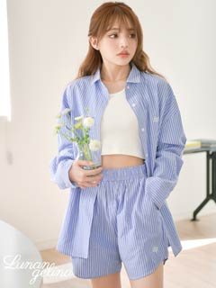 【Lunangelina】BlueStripeShirtSetup［ルナアンへリナ］