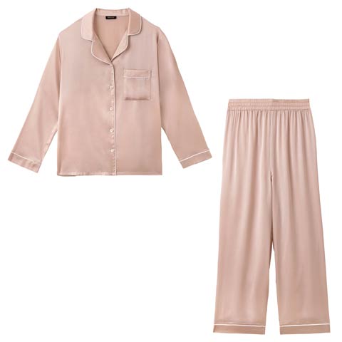12/5新作!【Mivera＆/みゆうプロデュース】Silk Grace Pajamas シルクグレースパジャマ / レディース PINK(ピンク-S)