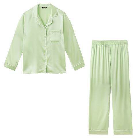 12/5新作!【Mivera＆/みゆうプロデュース】Silk Grace Pajamas シルクグレースパジャマ / レディース MINT(ミント-S)