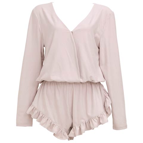 3/24新作!Belle Drape Rompers　ベルドレープロンパース/GRAY(グレー-フリーサイズ)