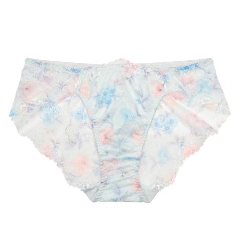 【ダレノガレ明美プロデュース/GARRONE】Flower Crown Print Shorts  フラワークラウンプリントショーツ(サックス-M)