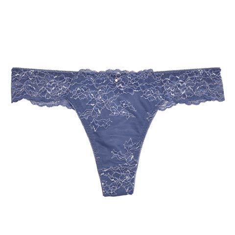 【ダレノガレ明美プロデュース/GARRONE】ラグジュアリーフローラル Tバック(ブルー-M)