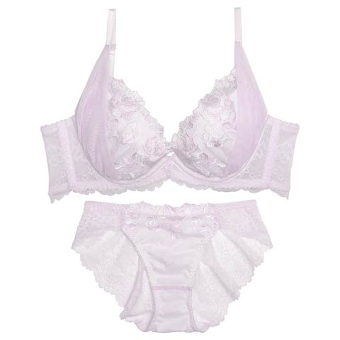 10/31新作!【ダレノガレ明美プロデュース/GARRONE】rose antique bra＆shorts ローズ アンティーク ブラ＆バック透けフルバック[推し](ラベンダー-B65/ショーツM)