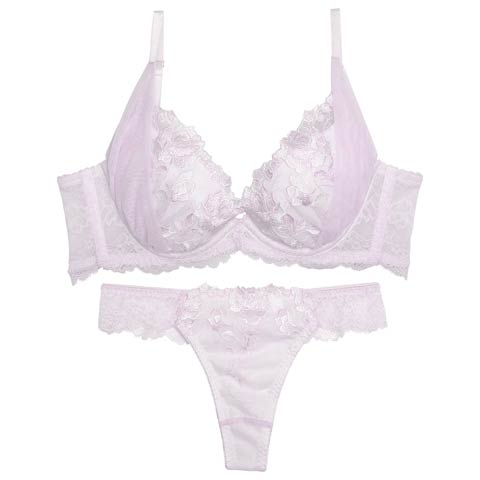 10/31新作!【Tバック】【ダレノガレ明美プロデュース/GARRONE】rose antique bra＆T-back ローズ アンティーク ブラ＆バック透けTバック[推し](ラベンダー-B65/ショーツM)