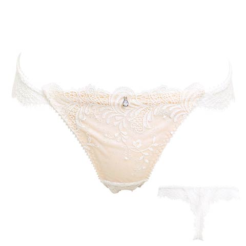 3/24新作!Moonlight Serenade T-back　ムーンライトセレナーデＴバック(オフホワイト-Mサイズ)