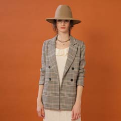 10/23UP【thorio port House】Peaked check jacke