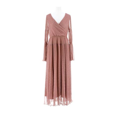 10/16新作!【darial】lame pleats dress / ラメプリーツドレス [SM/2サイズ展開](ピンク-Sサイズ)