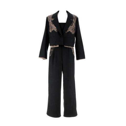 2/18新作!【darial】jacket set pants dress / ジャケットセットパンツドレス[SM/2サイズ展開](ブラック-Sサイズ)