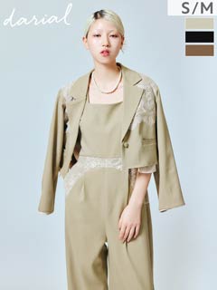 2/18新作!【darial】jacket set pants dress / ジャケットセットパンツドレス[SM/2サイズ展開]