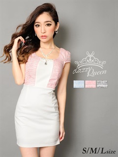 [SML/3サイズ]レイヤード風ツイードタイトミニドレス