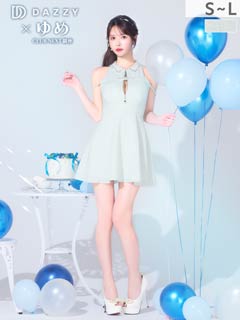 【予約販売/2/18頃より順次発送】2/17再販![ゆめコラボ]フロントジップレース襟ビジューアメスリAラインミニドレス[SML/3サイズ展開]