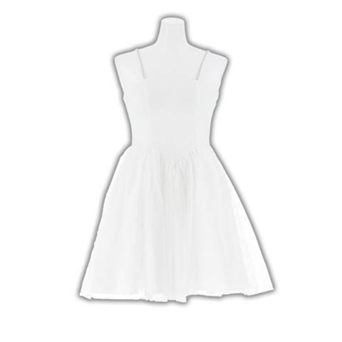 9/26新作!チェックボリュームチュールキャミソールAラインミニ丈キャバドレス[XS~M/3サイズ展開](ホワイト-XSサイズ)