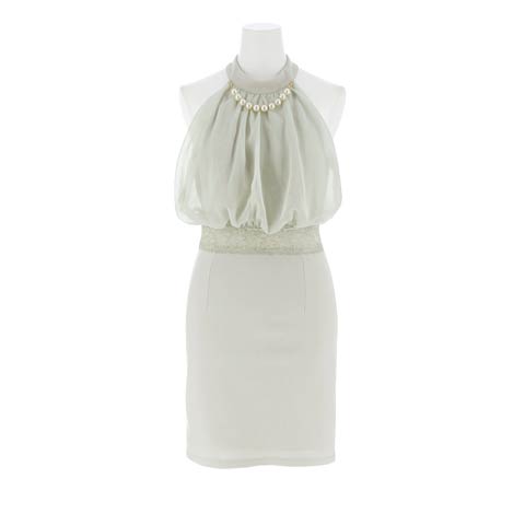 ボリュームシフォンパールビジューアメスリタイトミニドレス[SML/3サイズ展開](ミント-Sサイズ)