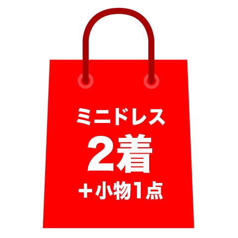 [2023年福袋]ドレスコーデ福袋ドレス2着＋アクセ小物1点入り(ドレス2着＋小物1-S)