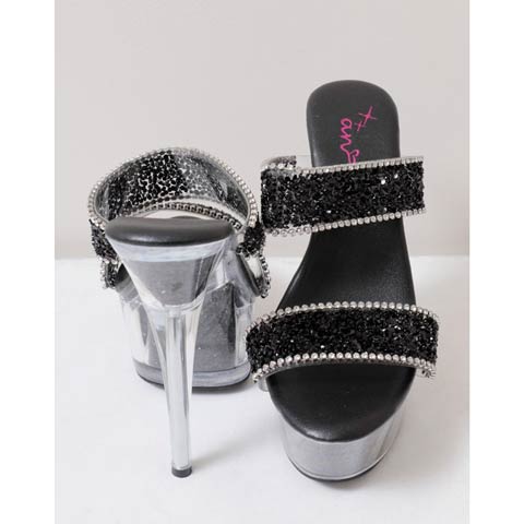 [an]パイピングビジューラインキャバヒールサンダル[AOC-SH048](ブラック-Sサイズ)