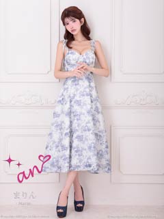 7/24再入荷![an]ダマスクフラワーキャミソールAラインロングドレス[AOC-3926 ]