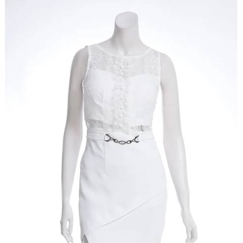 9/29新作!【ポイント20倍】[Andy]シアーレースラインスリットタイトミニ丈キャバドレス[AN-ON2890](ホワイト-Sサイズ)