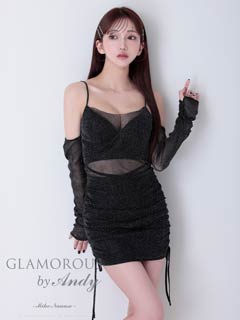 10/20新作!【ポイント20倍】[GLAMOROUS by Andy]ラメギャザーシアーコード2way袖タイトミニ丈キャバドレス[GMS-V894]