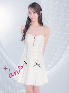 12/26新作!【今だけポイント20倍】[an]ベアトップビジューリボンプリーツAラインミニ丈キャバドレス[AOC-4035]