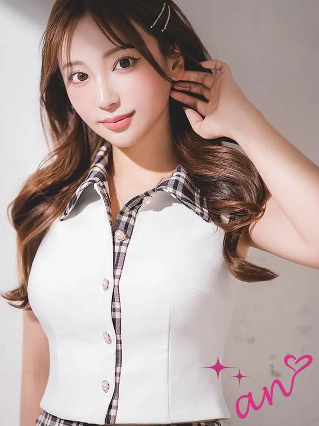 2/5新作!【今だけポイント20倍】[an]襟付きノースリーブチェック柄アシメAラインミニ丈セットアップ[AOC-4056]