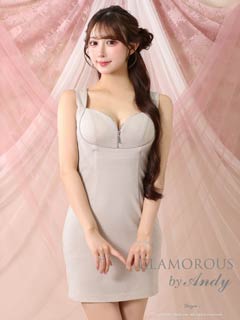 2/19新作![GLAMOROUS by Andy]バストパイピングファスナータイトミニ丈キャバドレス[GMS-V885]