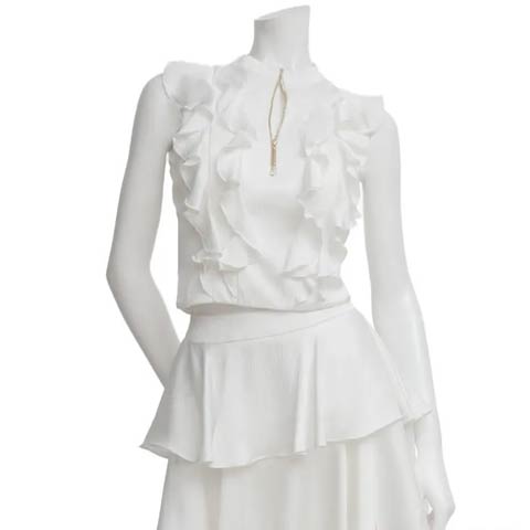 2/26新作!【今だけポイント20倍】[an]ラッフルフリルティアードAラインミニ丈セットアップキャバドレス[AOC-4088](ホワイト-XSサイズ)