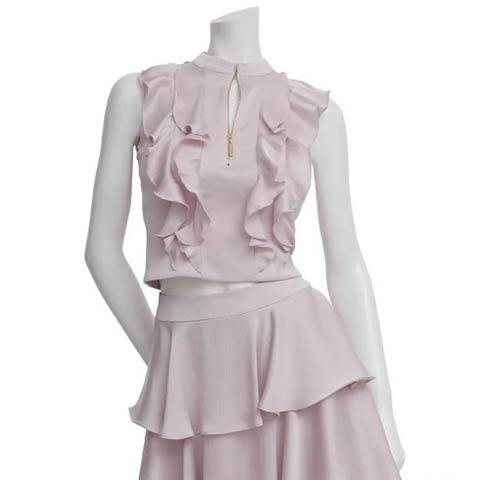 2/26新作!【今だけポイント20倍】[an]ラッフルフリルティアードAラインミニ丈セットアップキャバドレス[AOC-4088](ピンク-XSサイズ)