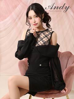 2/26新作!【今だけポイント20倍】[Andy]シアードットチェックオフショルタイトミニ丈キャバドレス[AN-ON2936]