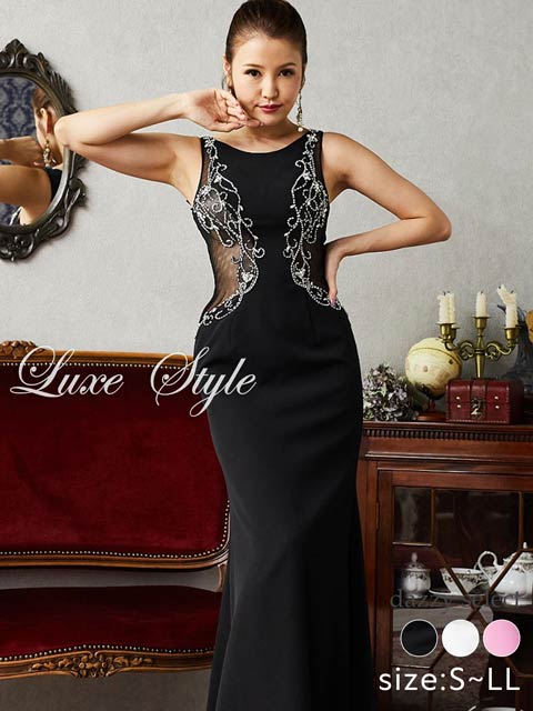 新品未使用 Luxe Style マーメイドロングドレス キャバドレス S 黒