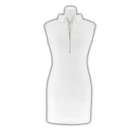 1/23新作!ビジューストーン煌めくアレンジ自在谷間ジップツイードタイトミニ丈キャバドレス[SML/3サイズ展開](ホワイト-Sサイズ)