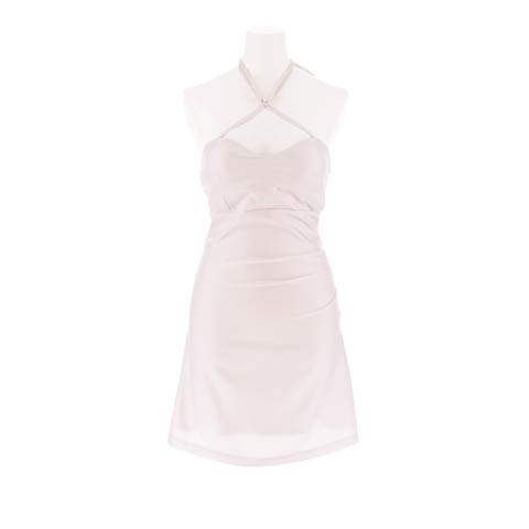 3/6新作!大人SEXYな華奢見せクロスホルター×チェーンビジューのタイトミニ丈キャバドレス[SML/3サイズ展開](ラベンダー-Sサイズ)