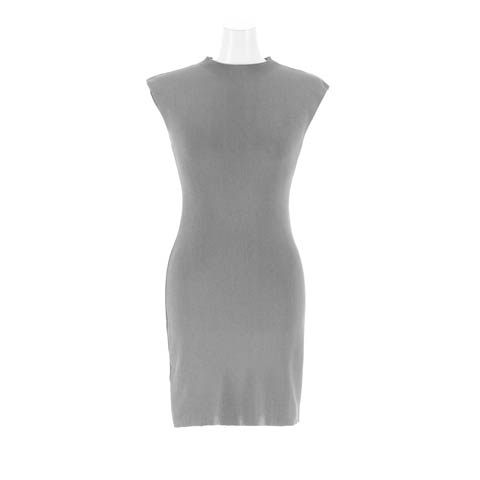 9/22新作!ワンカラーシームレスニットワンピース[カジュアル/dazzy closet](グレー-フリーサイズ)