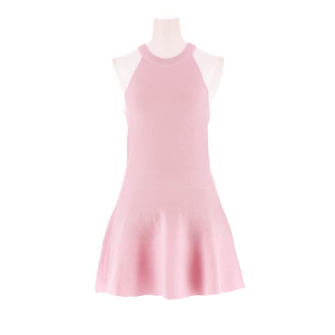 8/27新作!ノースリーブハイネックAラインニットワンピース[カジュアル/dazzy closet](ピンク-フリーサイズ)