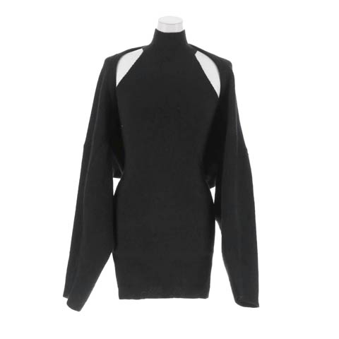 ワンカラーアメスリニットワンピース＆カーディガン[カジュアル/dazzy closet](ブラック-フリーサイズ)