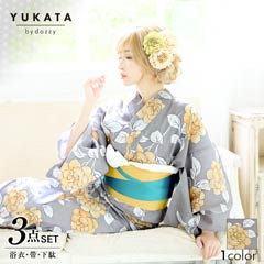 3点SET]レトロ牡丹柄浴衣【2020年新作/YUKATA by dazzy】の通販は