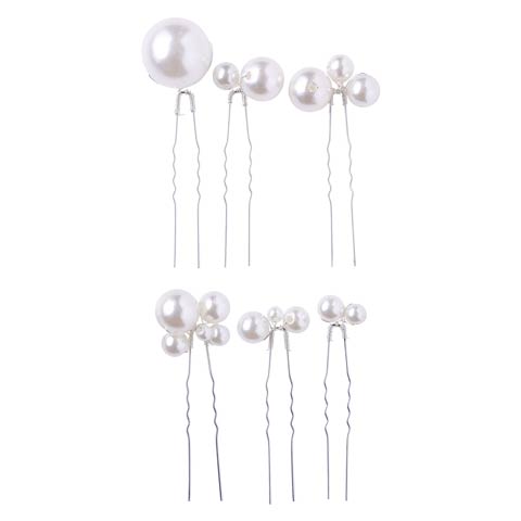 [6点SET]エレガントパール髪飾り【2025年新作/YUKATA by dazzy】(シルバー-6点SET)