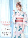 dazzy store 明日香キララ 浴衣 デイジーストア 明日花キララ着用[3点SET]キュートダリア柄浴衣【2022年新作