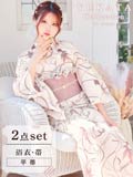 3点SET]ナチュラルダスティー金魚柄浴衣【YUKATA by dazzy 2025