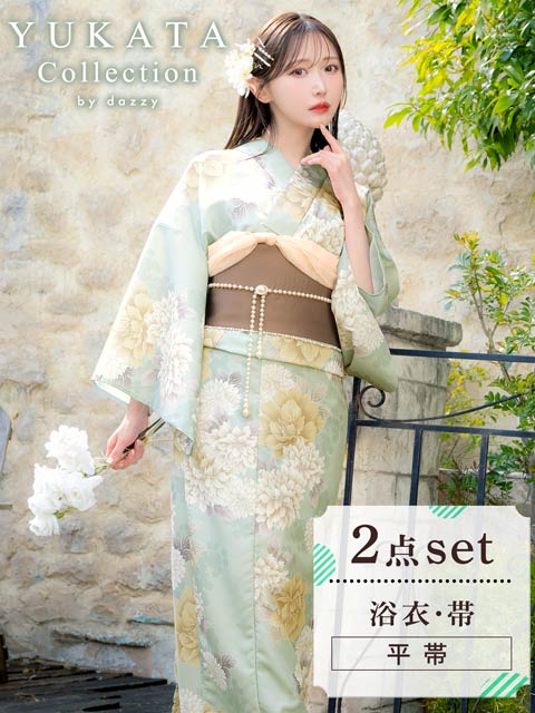 dazzystore デイジーストア　浴衣 2点SET]濃紺大花柄浴衣【2023年新作/YUKATA by dazzy】の通販は